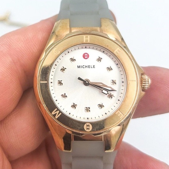 Michele Rose Gold Tahitian Jelly Bean Watch